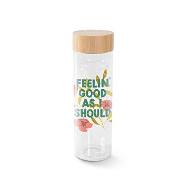 Imagem de FRINGE STUDIO Garrafa de água de vidro Feelin' Good, 355 ml, multicolorida