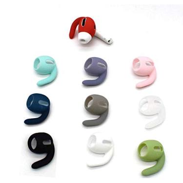 Imagem de Zotech 10 pares de capas antiderrapantes para AirPods Pro (preto, branco, transparente, roxo, verde, azul, rosa, vermelho, azul marinho e cinza)