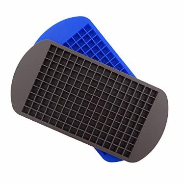 Imagem de Honbay 160 cubos de gelo moldados, 2 peças de bandejas de cubo de gelo de silicone de fácil liberação, molde de bandeja de silicone de pudim de cubo congelado, bandeja de gelo para jantar cubos de gelo de vinho