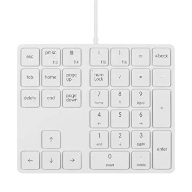 Imagem de Teclado numérico 34 teclas (30%) mini teclado multifuncional com fio portátil branco Magicforce da Qisan