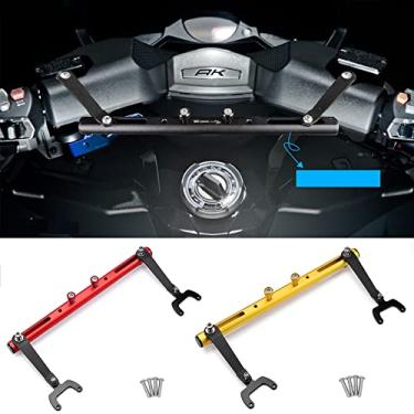 Imagem de Barra de equilíbrio multifuncional para motocicleta Barra transversal CNC Alumínio GPS Extensão de suporte de navegação compatível com Kymco AK550 AK 550 2022 20221 2020 2019 (vermelho)