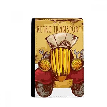 Imagem de Porta-passaporte vintage retrô de desenho animado para transporte de carro da Grã-Bretanha Reino Unido capa carteira bolsa para cartão, Multicolorido.