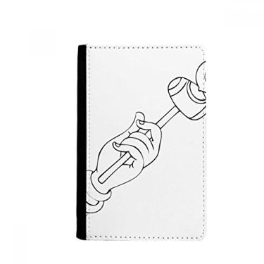 Imagem de Capa para passaporte com desenho de linha de mão da cultura padrão simples Notecase Burse carteira porta-cartões, Multicolor