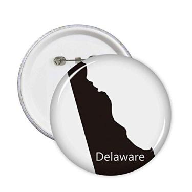 Imagem de Delaware America Mapa dos EUA Outline Pins Badge Button Emblema Decoração Acessório 5 peças
