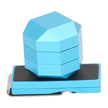 Imagem de Suporte de giz de bilhar para piscina, suporte de giz magnético para piscina de bolso clipe de cinto de sinuca de alumínio com caixa de giz e folha de ferro suporte de giz de bilhar(Azul)