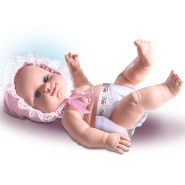 Imagem de Boneca Bebê Recém Nascido By Milk C/ Fraldinha E Mamadeira