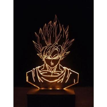 Imagem de Luminária Decorativa Abajur Anime Mangá Personalizada Nome - Woodback
