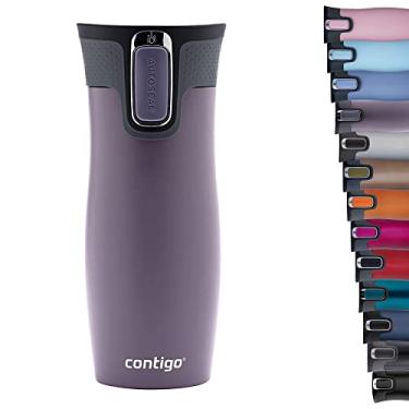Imagem de Contigo Unissex West Loop Termobecher, Edelstahl Isolierbecher, Kaffeebecher to Go, BPA frei, auslaufsicherer Reisebecher mit Easy-Clean-Deckel, hält bis zu 5h Warm, 470 ml, ameixa escura