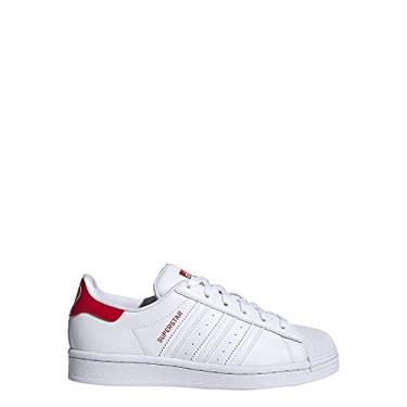 Imagem de adidas Originals Kids' Superstar Sneaker, White/White/Scarlet, 6