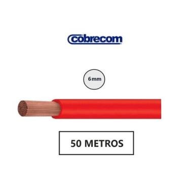 Imagem de Cabo Flexível 6mm - 50 Metros - Vermelho - Cobrecom
