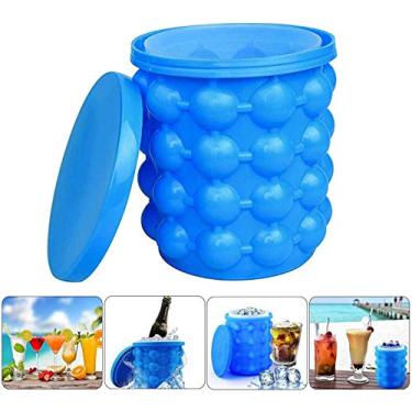 Imagem de Jinpo Ice Cube Master, bandeja de cubo de gelo de silicone com tampa cubo de gelo tubo grande cubo de gelo moldes de gelo reutilizável 120 cubos de gelo redondos para refrigeração, coquetel (1 peça)