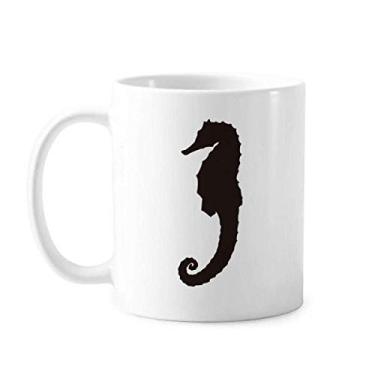 Imagem de Hipopótamo Marine Life Caneca preta com estampa de cerâmica para café e porcelana
