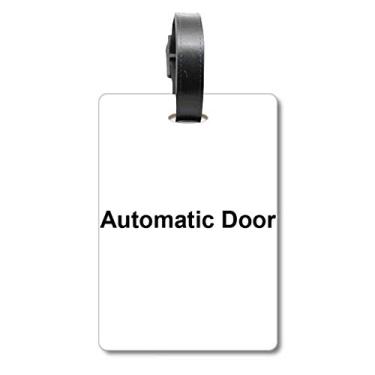 Imagem de Porta Automática Preta Padrão Símbolo Bolsa Etiqueta Cartão de Bagagem Scutcheon Etiqueta