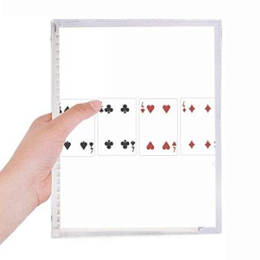 Imagem de Caderno com 4 corações Spade Diamond Club com estampa de folhas soltas e diário recarregável