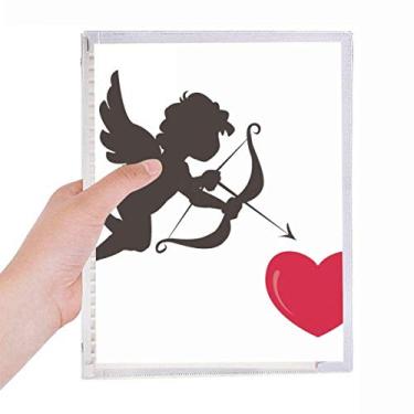 Imagem de Caderno com estampa de coração vermelho anjo do Cupido Folhas soltas Diário Recarregável Diário Papelaria