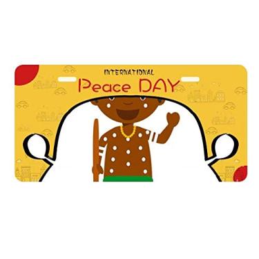 Imagem de DIYthinker Placa de licença de desenho animado do Congo Black Wild para decoração de carro, dia da paz