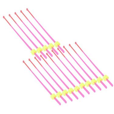 Imagem de Deryang Ponta de vara de pesca, flexível, 15 peças, ABS, vermelho, portátil, leve, vara de pesca no gelo, seção frontal, para amantes de pesca, pesca (18 cm)
