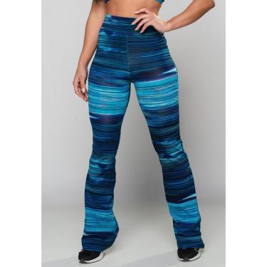 Imagem de Calça Feminina Flare Estampada Pantalona Cintura Alta Mvb Modas-Feminino