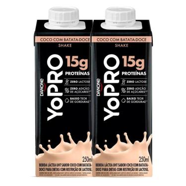 Imagem de Kit 2 Bebida Láctea YoPro Protein Coco com Batata Doce 250ml