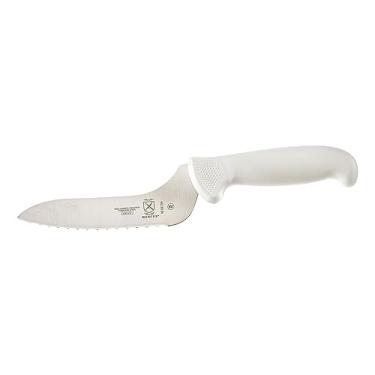 Imagem de (15cm Offset Bread Knife, White) - Mercer Culinary M18134 Ultimate Offset Bread Sandwich Knife, 15cm, White