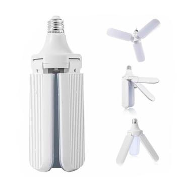 Imagem de Lâmpada LED Hélice Dobrável 3 Pétalas Ajustável Luz Forte 45W Multi Ângulos Iluminação