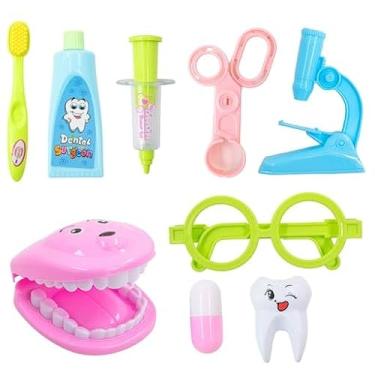 Imagem de Kit Brinquedo Dentista Mini Doutor Médica Infantil Educativo Estimula a Criatividade e Intereação Social