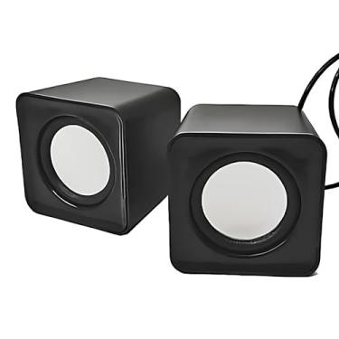 Imagem de Mini Alto-Falante Preto Para Notebook PC Tv Computador Quadrado Caixa De Som Mini Caixinha De Som Cor Preto