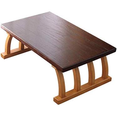 Imagem de Mesa de centro tatami mesa de centro janela baía pequena mesa de quarto mesa de madeira maciça varanda japonesa pequena mesa de centro sala de estar marrom mesa de centro moderna minimalista casa
