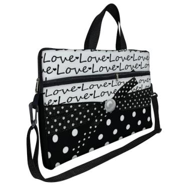 Imagem de Case Capa Maleta Premium Para Notebook Laptop de 15,6 com Alça de Mão Alça de Ombro e Zíper Lateral - Laço