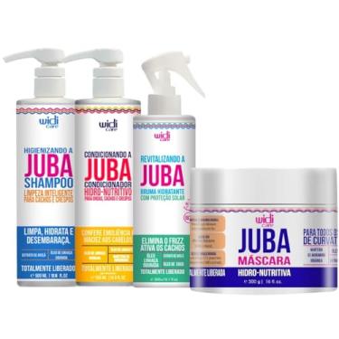 Imagem de Kit Juba Shampoo Condicionador Mascara E Revitalizando A Juba Bruma Hidratante Widi Care
