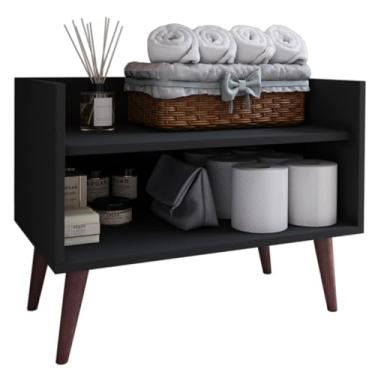 Imagem de Gabinete para Banheiro Grécia Armário Multiuso Organizador Nicho (Preto)