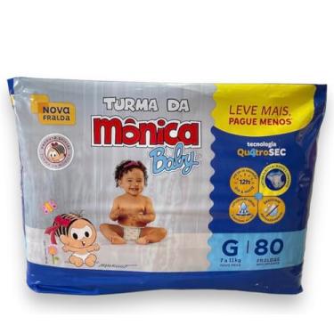 Imagem de Fralda Descartavel Turma Da Monica Baby G 80, M 90, XG 68 Infantil Pacotes Tamanhos Diversos (Grande)