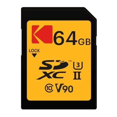 Imagem de Kodak Cartão de memória 64 GB UHS-II U3 V90 Ultra Pro SDXC - Até 300 MB/s velocidade de leitura e 270 MB/s velocidade de gravação