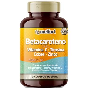 Imagem de Betacaroteno Com Vitamina C, Tirosina, Zinco 30 Cápsulas 500 MG