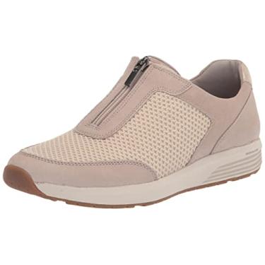 Imagem de Rockport Tênis feminino Trustride Center com zíper, Simply Taupe Nobuck/Têxtil, 7