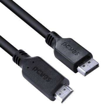 Imagem de Cabo Displayport Macho Para Hdmi 2.0 Macho 2 Metros
