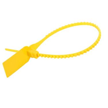 Imagem de Laços Zip, Zipties Cabo Manguito 100pcs Plástico Descartável Zip Laços Auto Travamento para Logística, Supermercado, Transporte Aéreo, Alfândega (Amarelo)