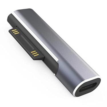 Imagem de Conector de superfície para adaptador de carregamento USB-C, DC15V 102W tipo C fêmea para superfície macho para Microsoft Pro7/6/5/4 Surface Laptop 3/2/1, Surface Go, Surface Book