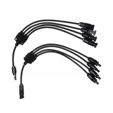Imagem de Conector MC4 Cabo Tipo Y 4 vias 4x1 Painel Energia Solar - Wordsunligh