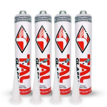 Imagem de Cola Para Vidros Automotivos Kit 4 Un. Adesivo Tal Glass Pu55 658 Prof