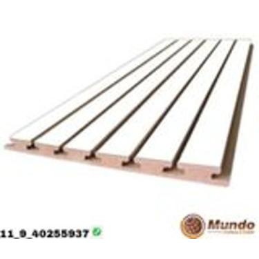 Imagem de 2 Painel Canaletado em MDF 0,61cm x 0,60cm Branco Tx 3Polegadas - MUND