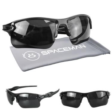 Imagem de oculos sol masculino esportivo proteção uv ciclismo + case armação pre
