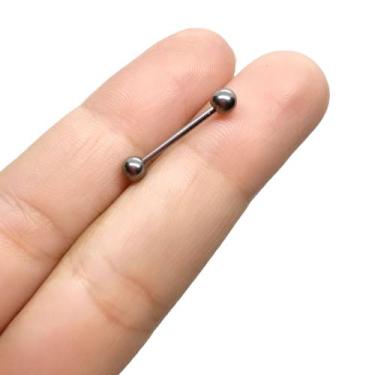 Imagem de Piercing Mamilo Titânio Antialérgico Dourado Espessura 1.2mm - RaraSte
