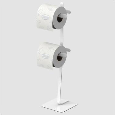 Imagem de Porta Papel Higiênico de Chão Duplo Suporte Para Papel Oslo - MetalCro