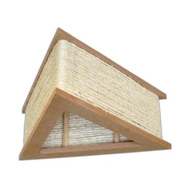 Imagem de Luminária Lustre Pendente Rústico Retro Madeira Sisal 35Cm - Eco.Start