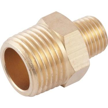 Imagem de Adaptador niple redução 1/2x1/4" npt latão macho/macho - Vonder