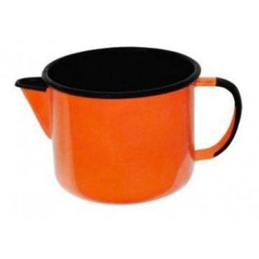 Imagem de Caneca Aço Esmaltado 12cm 1 Litro Com Bico Laranja Ewel