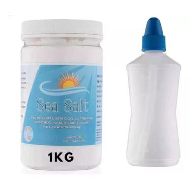 Imagem de Cloreto De Sódio Lavagem Nasal 1kg + Frasco Limpador 250ml - Sea Salt