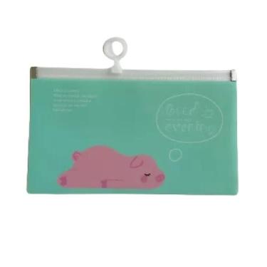 Imagem de Necessaire de Plástico Com Desenhos de Bichinhos - Dafu, Verde