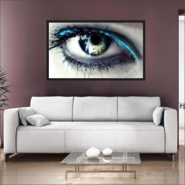 Imagem de Quadros Decorativos Olhos Visão Salas Consultórios Médicos Com Moldura